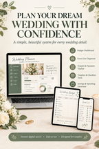 Wedding Planner Spreadsheet | Budget Tracker, Guest List, Seating Chart, Timeline & Checklist Template (Excel & Google Sheets)